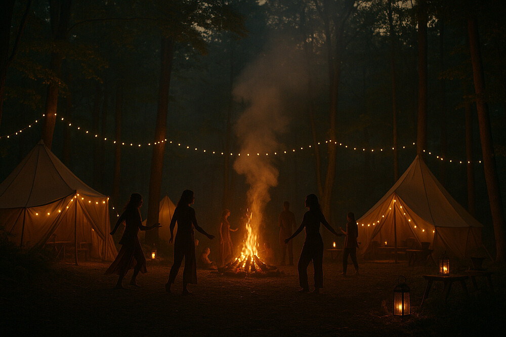 3-daagse Barefoot Circus: natuur, firewalk, muziek en spel, MA, VS 26