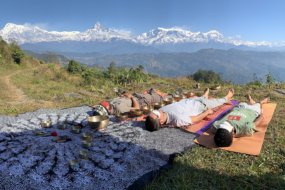 Retiro de meditación con sonido del Himalaya de 4 días en una granja ecológica en Nepal 3